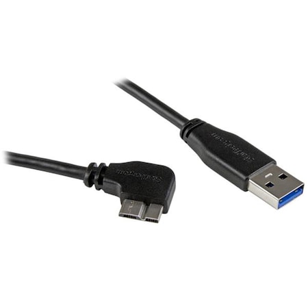 Dynamicfunction 20 in. Slim Micro USB 3.0 Cable - Right-Angle DY259526